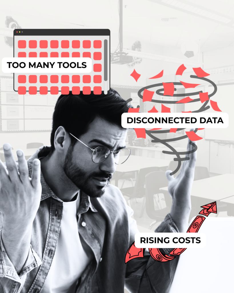 fragmented edtech tools and AI tool sprawl creating inefficiency in learning systems