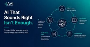 Trusted AI for learning grounded in institutional data and curriculum